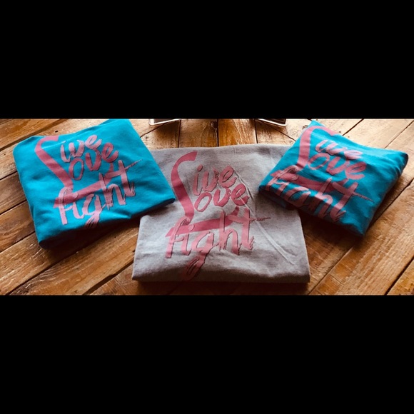 Live Love Fight Breast Cancer Short Sleeve Tee - Picture 2 of 5